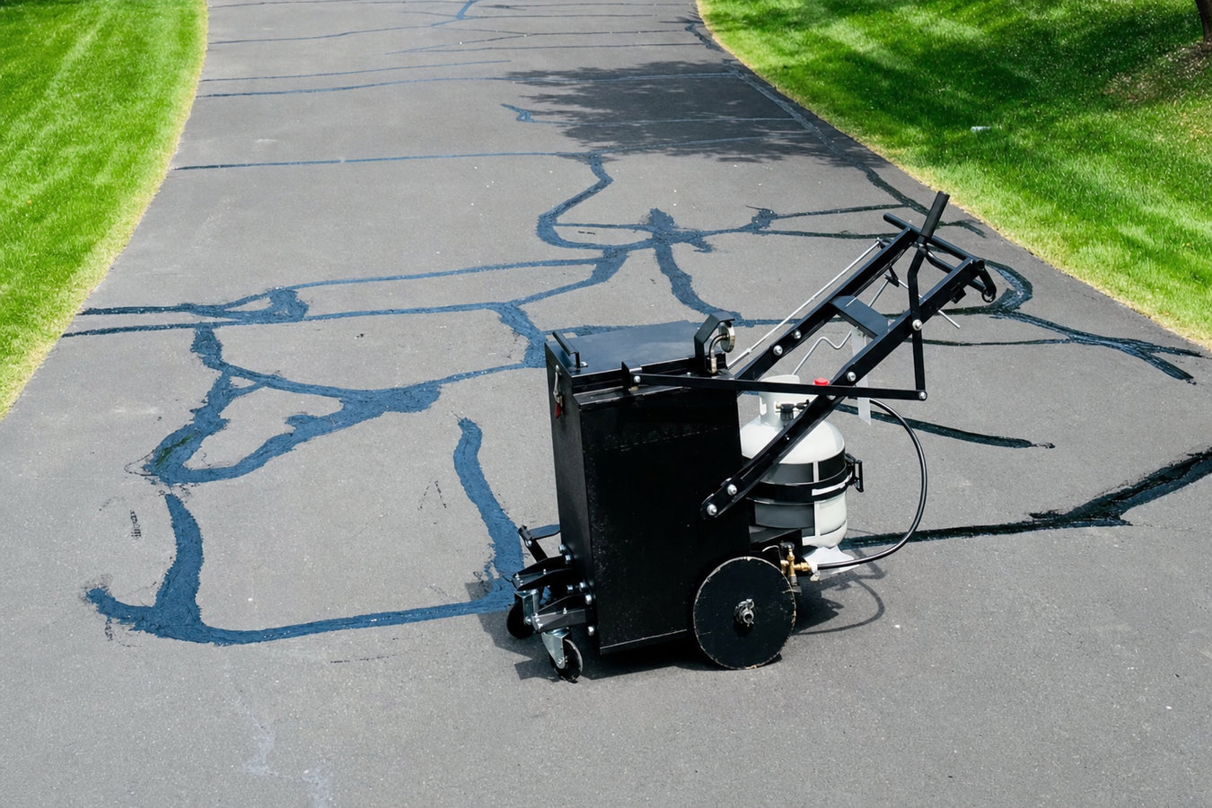 Asphalt crack sealing