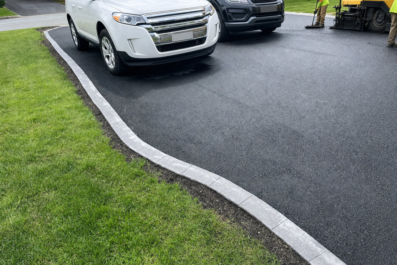 Concrete curbing and sidewalks