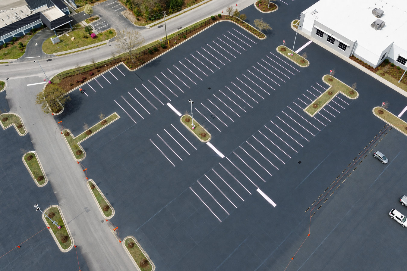 Parking lot striping